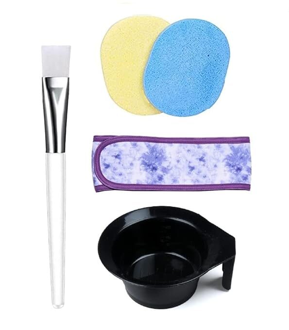 brush, sponge, applicator bowl and head band combo